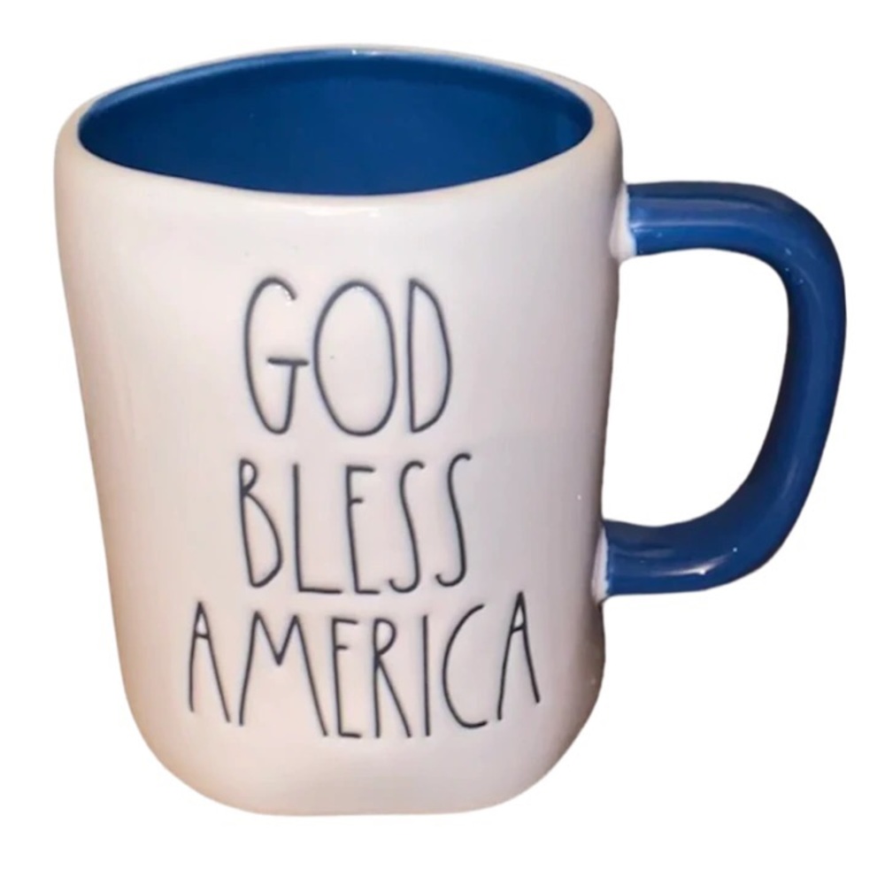 NEW Rae Dunn God Bless America patriotic mug - Picture 1 of 1